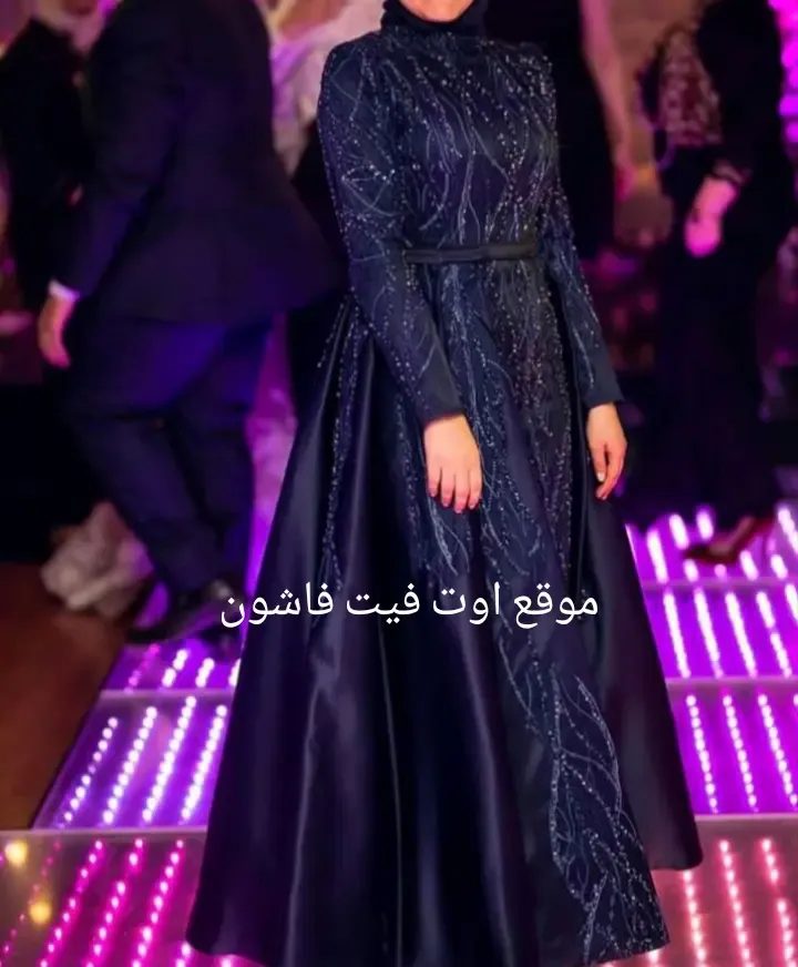 موضه فساتين 2024 فساتين سهره طويله للمحجبات 2024
